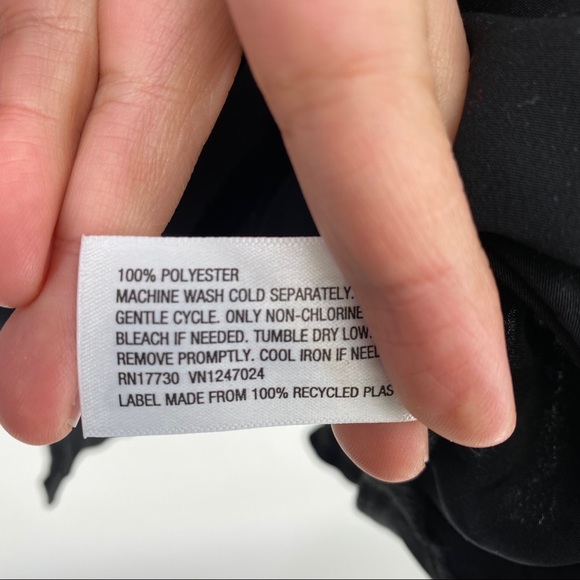 Ava & Viv Long Sleeve Woven Popover Black Ebony - Picture 5 of 5